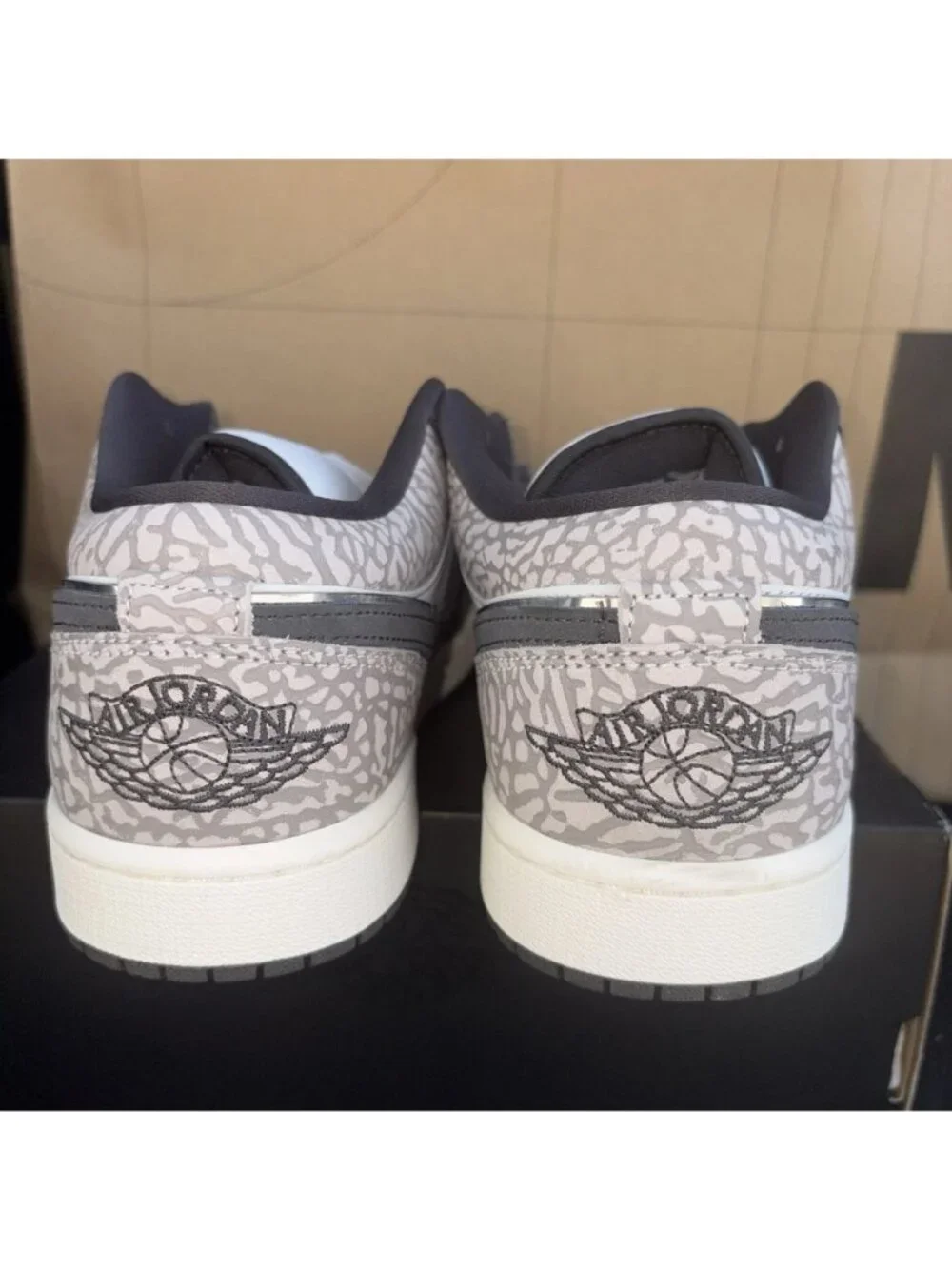 NEW Nike Air Jordan 1 Low SE V2 Silver Elephant IU2268-100 Men's Size 12.5